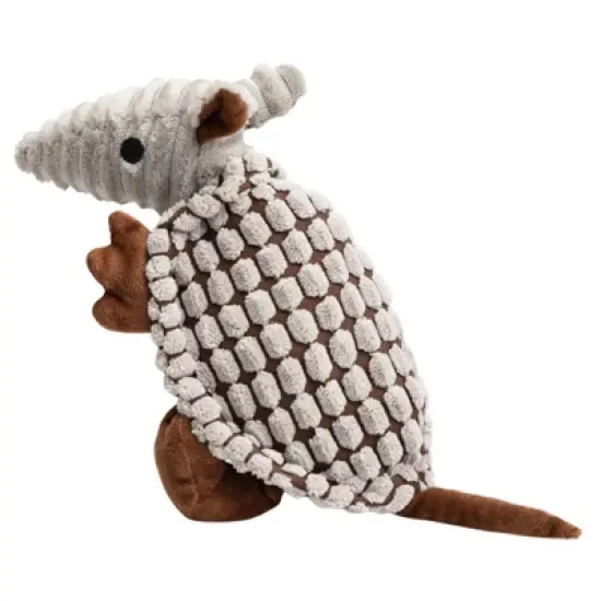 Itopfox Plush Dog Squeaky Toy Stuffed Armadillo Animal Pet Puppy Chew Toys for Small Medium Large All Breed Sizes Dogs, Gray image {8}