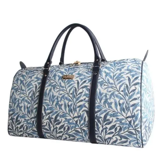Signare USA William Morris Willow Bough Blue Floral Big Holdall/Duffel Bag image {1}