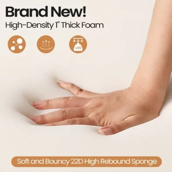 Pellebant 2PC Patio Chaise Lounge Chairs Cushion 22D Sponge 220gsm Polyester Fabric image {3}