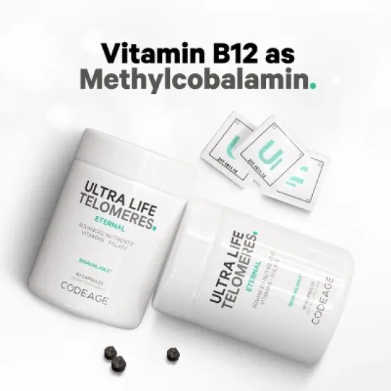 Codeage Life Telomeres & DNA Supplement , 5-MTHF, Vitamin B12, Cholecalciferol D3, Botanicals - 90ct image {6}