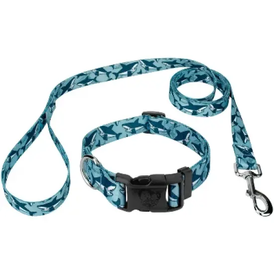 Country Brook Petz Deluxe Sharks Dog Collar and Leash image {5}