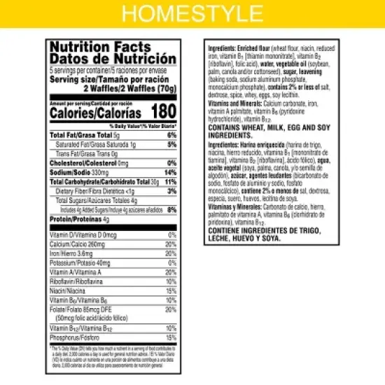 Eggo Frozen Waffles Homestyle - 12.3oz/10ct image {6}