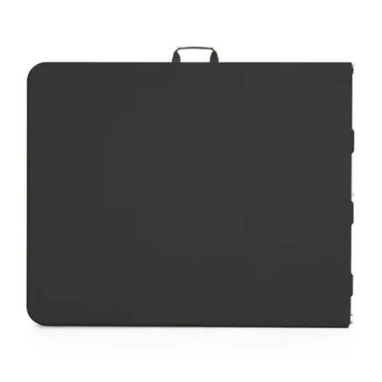 Plastic Development Group Durable 6 Foot Folding Multipurpose Banquet Table with Secure Base for Indoor and Outdoor Events, Black image {3}