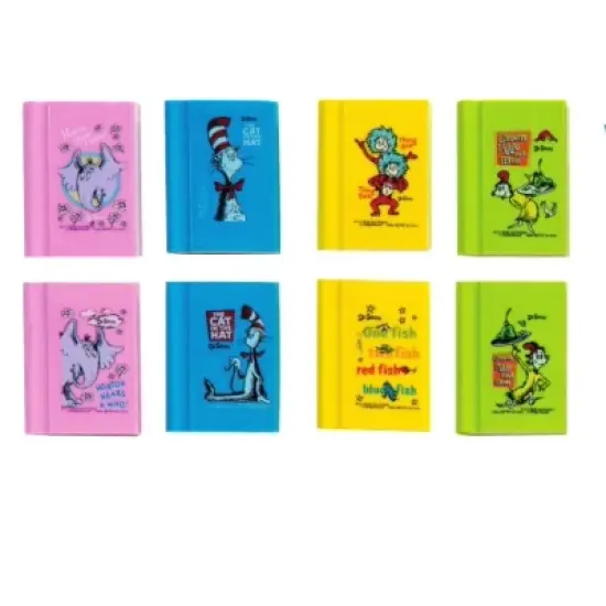 Themed Book Shape Erasers, 8 pcs image {3}