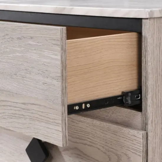 Micah 2 Drawer Nightstand - Adore Decor image {2}