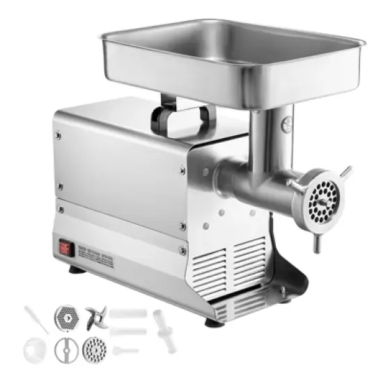 VEVOR Meat Grinder, 13 Lbs/Min Capacity Electric Meat Grinders with Blade, Grinding Plate, Sausage Maker, Stainless Steel Commercial Meat Mincer image {8}