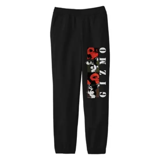 Gremlins Gizmo Poses Youth Black Graphic Joggers image {3}