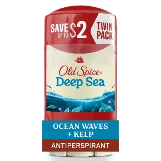 Old Spice Deep Sea Solid Antiperspirant & Deodorant for Men - Sea Mineral Scent - 2.6oz/2pk image {10}