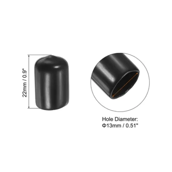 Unique Bargains Soft Rubber Anti-Moisture Durable Cleaning Pool Tip Cover 10 Pcs image {1}