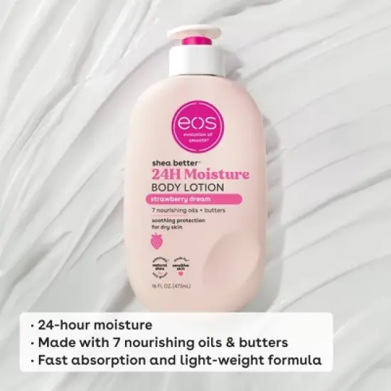 eos Shea Better 24H Moisture Body Lotion - Strawberry Dream - 16oz image {2}