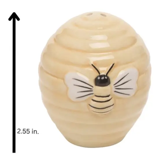 Transpac Everyday Beehive Dolomite Salt and Pepper Shakers Collectables Multicolor 2.55 in. Set of 2 image {3}