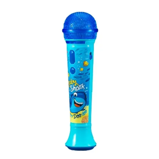 eKids Baby Shark Toy Microphone for Kids - Blue (KD-070BS.EMv9) image {1}