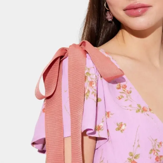 Women's Flutter Short Sleeve Mini A-Line Dress - Wild Fable&trade; image {3}