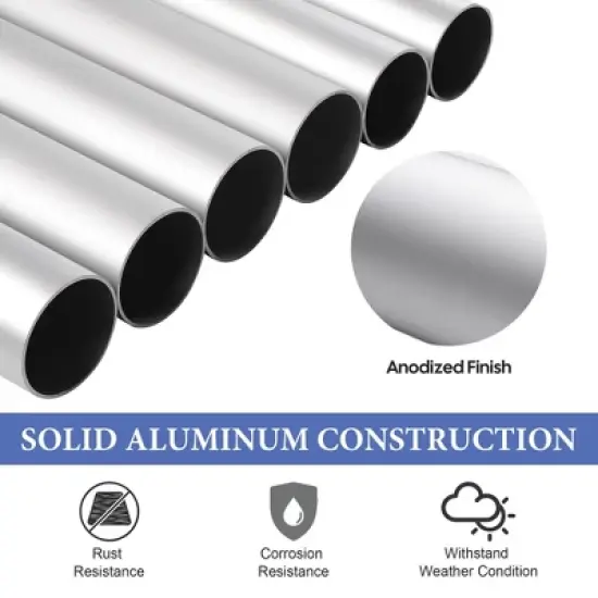 Yescom 20 Ft Aluminum Sectional Flag Pole Kit Eagle Topper Silver image {3}