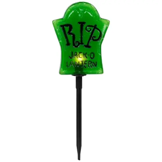 Northlight Lighted R.I.P Tombstone Halloween Outdoor Pathway Markers - 18" - Set of 3 image {4}