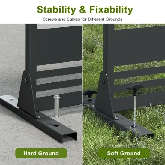 PexFix 72"x35"Indoor Outdoor Black Galvanized Panel Screen Harold image {4}