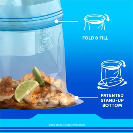 Ziploc Freezer Gallon Bags with Stand-Up Bottom - 132ct image {3}