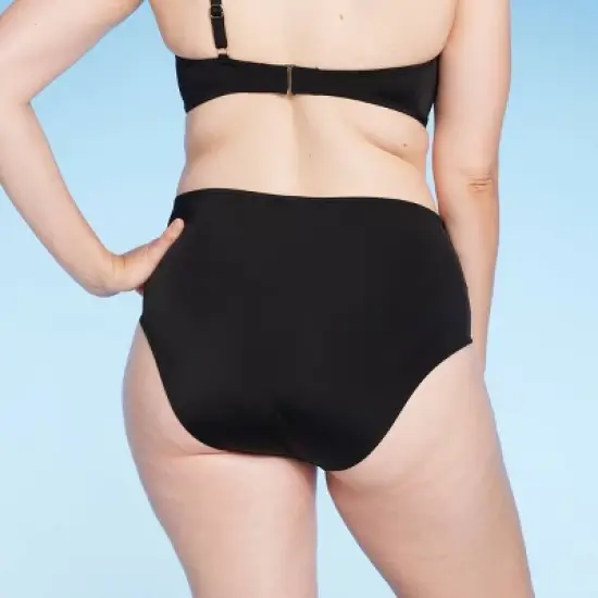 Women's High Waist Twist-Front Bikini Bottom - Shade & Shore&trade; Black image {4}