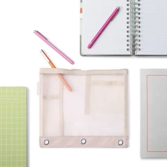 Notebook Collective Mesh Binder Pouch Cream image {2}