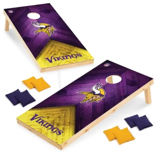NFL Minnesota Vikings 2'x4' Wood Cornhole Set image {7}