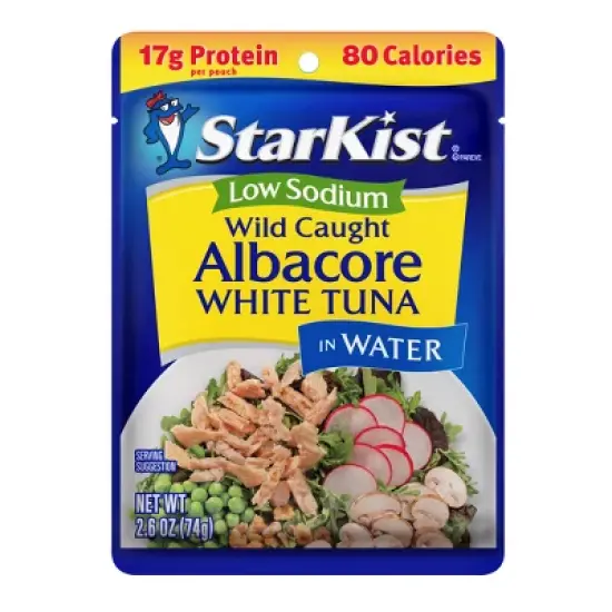 StarKist Low Sodium Albacore White Tuna in Water Pouch - 2.6oz image {5}