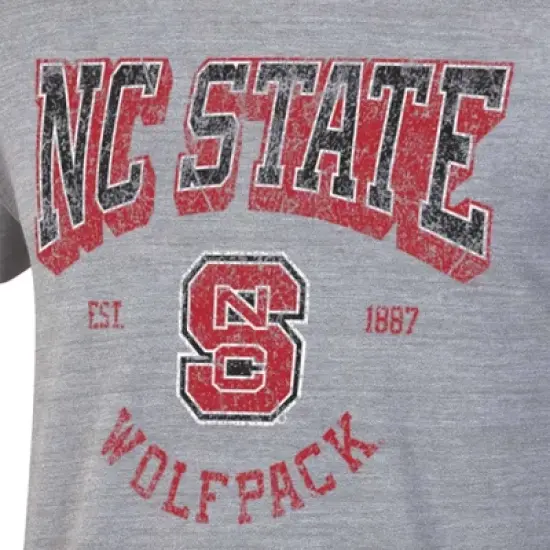 NCAA NC State Wolfpack Men's Gray Triblend T-Shirt image {2}