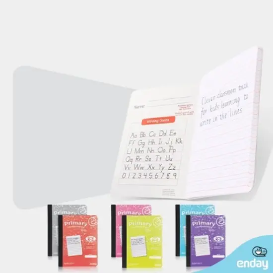 Enday Primary Composition Notebook Colored, Full Page Ruled - 100 Sheets image {2}