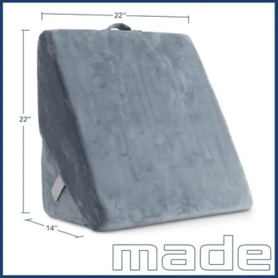 Made Medical Bed Wedge Pillow for Sleeping - Memory Foam Cushion Body Positioner Back Support Pillow image {6}