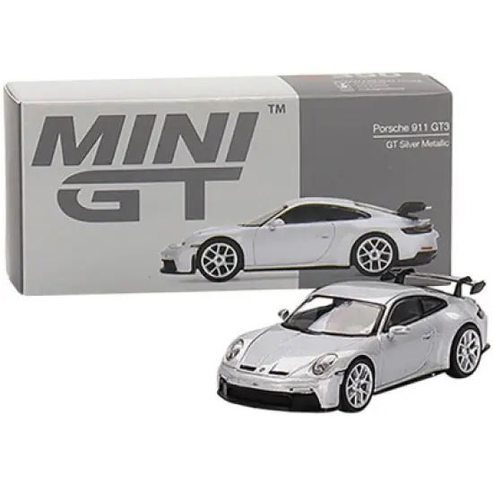 Porsche 911 (992) GT3 GT Silver Metallic Limited Edition to 3600 pcs Worldwide 1/64 Diecast Model Car by True Scale Miniatures image {3}