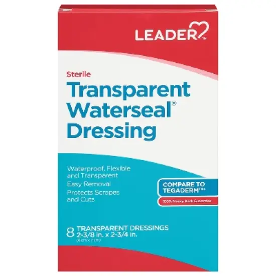 Leader Sterile Transparent Waterseal Dressing 8 ea image {7}