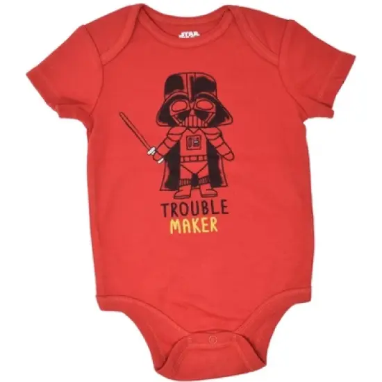 Star Wars R2-D2 C-3PO Chewbacca Yoda Darth Vader Newborn Baby Boys 5 Pack Short Sleeve Bodysuits  image {2}