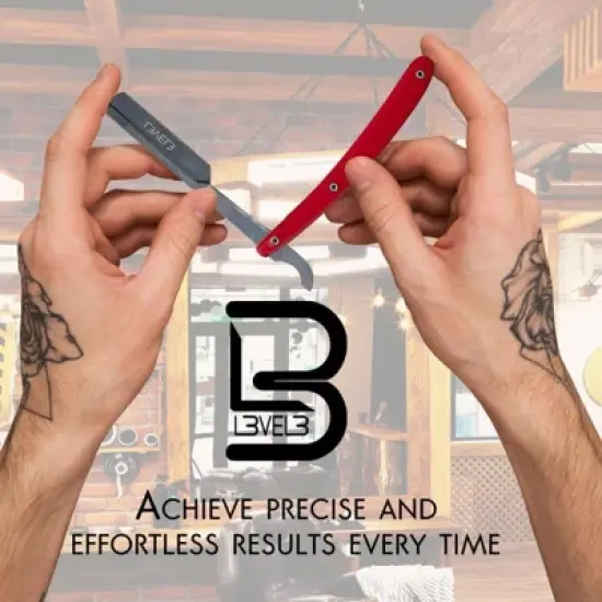 L3 - Level 3 Turkish Razor - Rust Free Straight Edge Razor (Black) image {6}