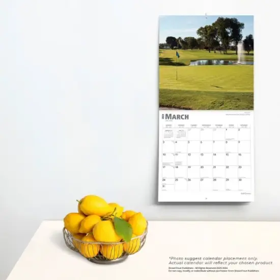 Browntrout 2024 Wall Calendar 12"x12" Golf Courses image {3}