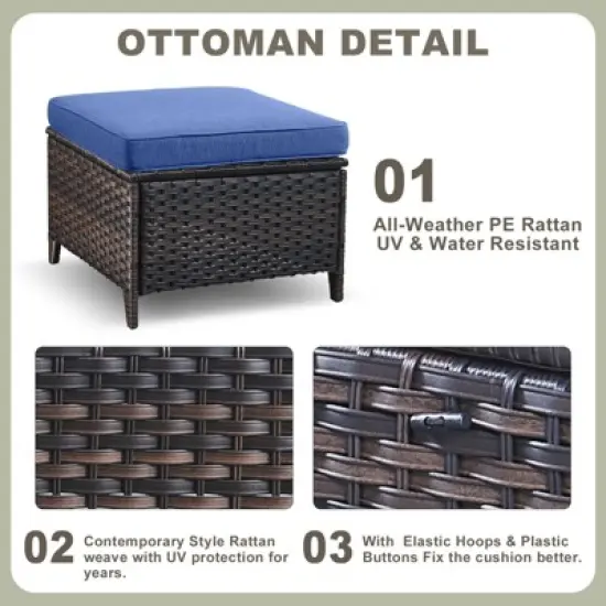 10 Pieces Gymojoy Sofa Chairs Ottoman with Swivel Chairs image {4}