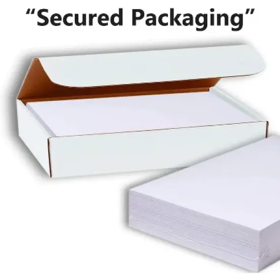 Hamilco Blank Index Cards Flat 5 x 8" Card Stock Heavyweight 100lb Cover White Cardstock Paper - 100 Pack image {3}