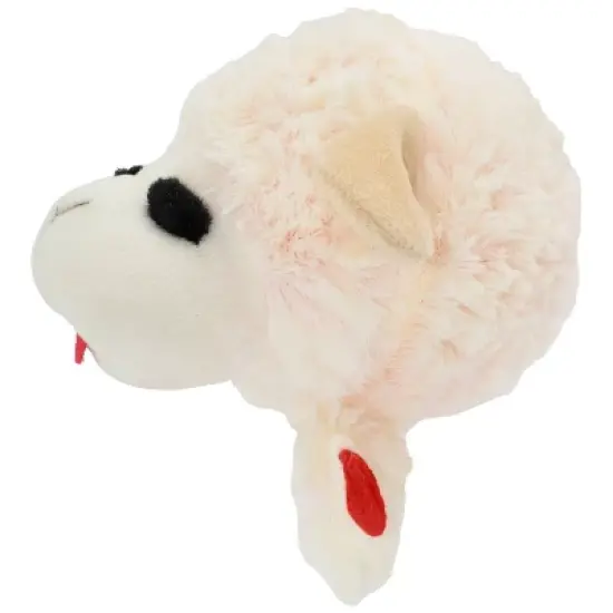 Multipet 5" Lamb Chop Knobby Noggins Dog Interactive Plush Toy image {1}