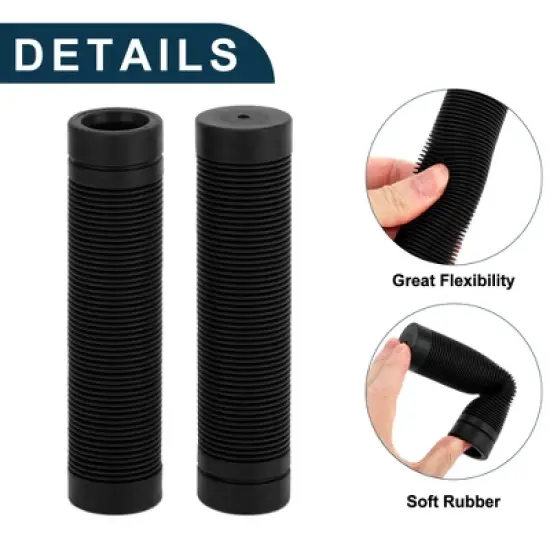 Unique Bargains Bike Handlebar Grips Covers 4.92" Black 1 Pair image {2}