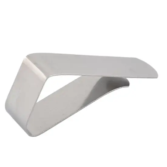 Unique Bargains Stainless Steel Adjustable Table Cloth Holders Silver Tone 2" x 0.5" x 1" 5pcs image {2}