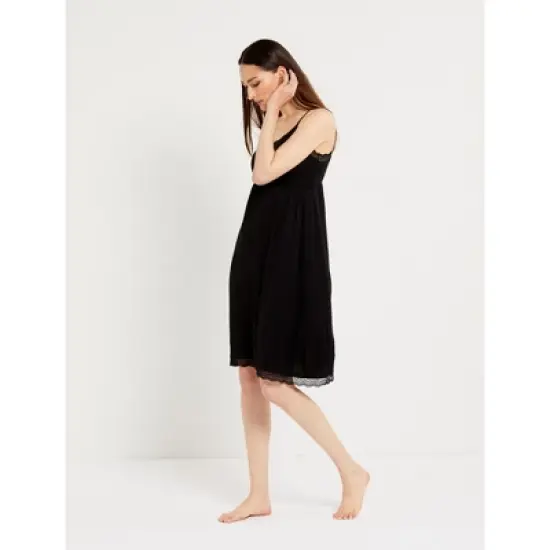 Lace Trim Clipdown Nursing Nightgown | A Pea in the Pod image {3}