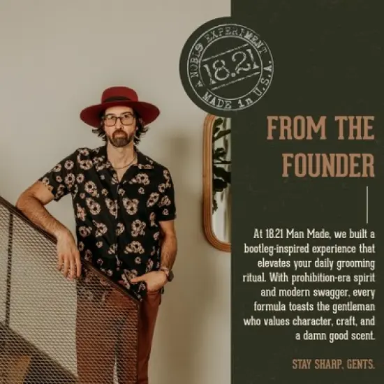 18.21 Man Made Spiced Vanilla 3-in 1 Travel Size Mens Shampoo+Conditioner+Body Wash, 3.4 oz image {9}