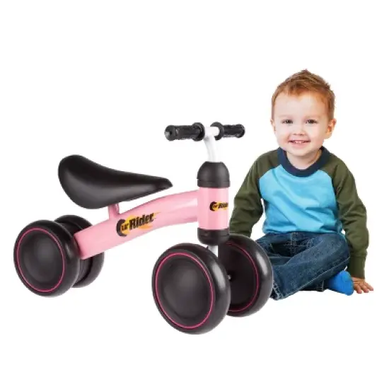 Toy Time Ride-On Mini Trike with Easy Grip Handles, Enclosed Wheels and No Pedals for Learning to Walk for Babies and Toddlers- Pink image {6}