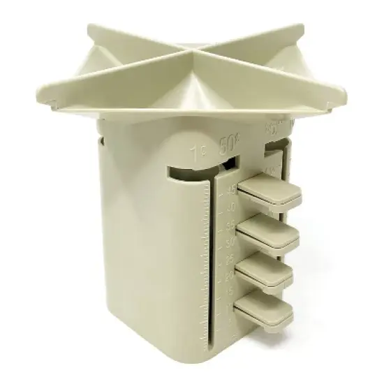 Nadex Coins&trade; 4-Compartment Manual Coin Sorting and Wrapping Organizer in Beige image {5}