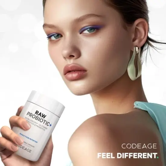 Codeage Raw Probiotic100 Billion CFU, Digestive Enzymes, Raw Fruits & Vegetable Prebiotics Supplement - 30ct image {6}