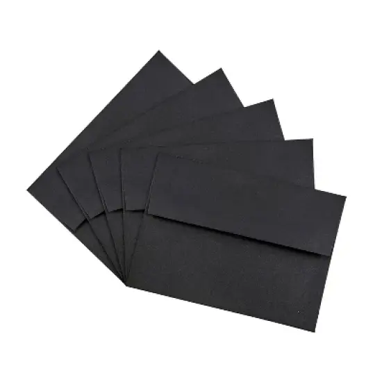 JAM Paper A6 Invitation Envelopes 4.75 x 6.5 Black Linen 68999I image {2}