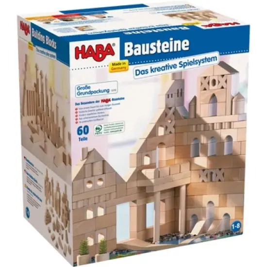 HABA Basic Building Blocks 60 Piece Large Starter Set (Made in Germany) image {8}
