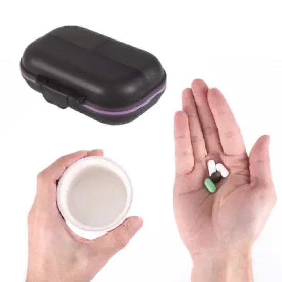 Unique Bargains 7 Grids Double Layer Pill Case 1 Pc image {3}