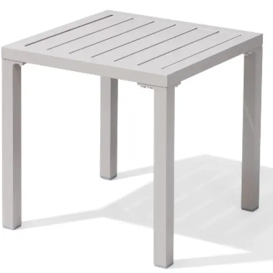 Crestlive Products Aluminum Outdoor Side Table Pool Lounge Chair Side Table Weather Resistant Small Square Coffee End Table image {11}