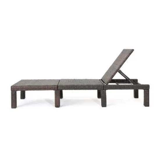 GDFStudio Laraine Outdoor Wicker Adjustable Chaise Lounge image {3}