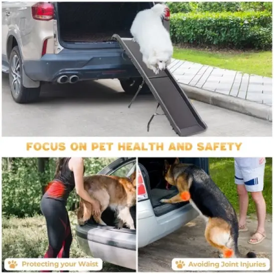 Sandinrayli Folding Portable Dog Ramp for Cars Trucks SUVs 61 in. L image {3}