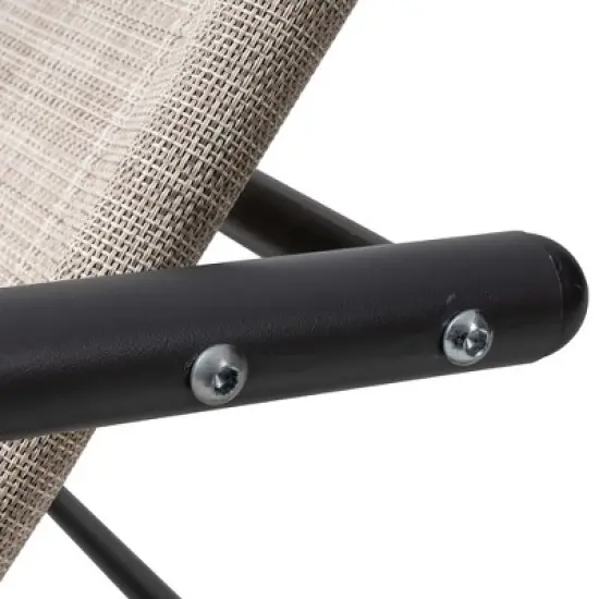 Crestlive Products Patio Rocking Chair Curved Rocker Chaise Lounge Chair with Pillow for Beach Yard Pool image {3}